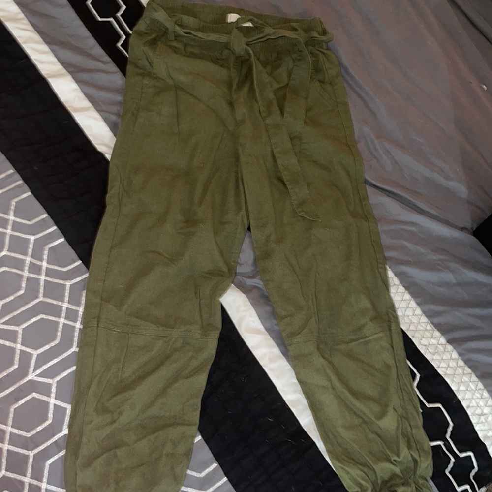 Green formal joggers